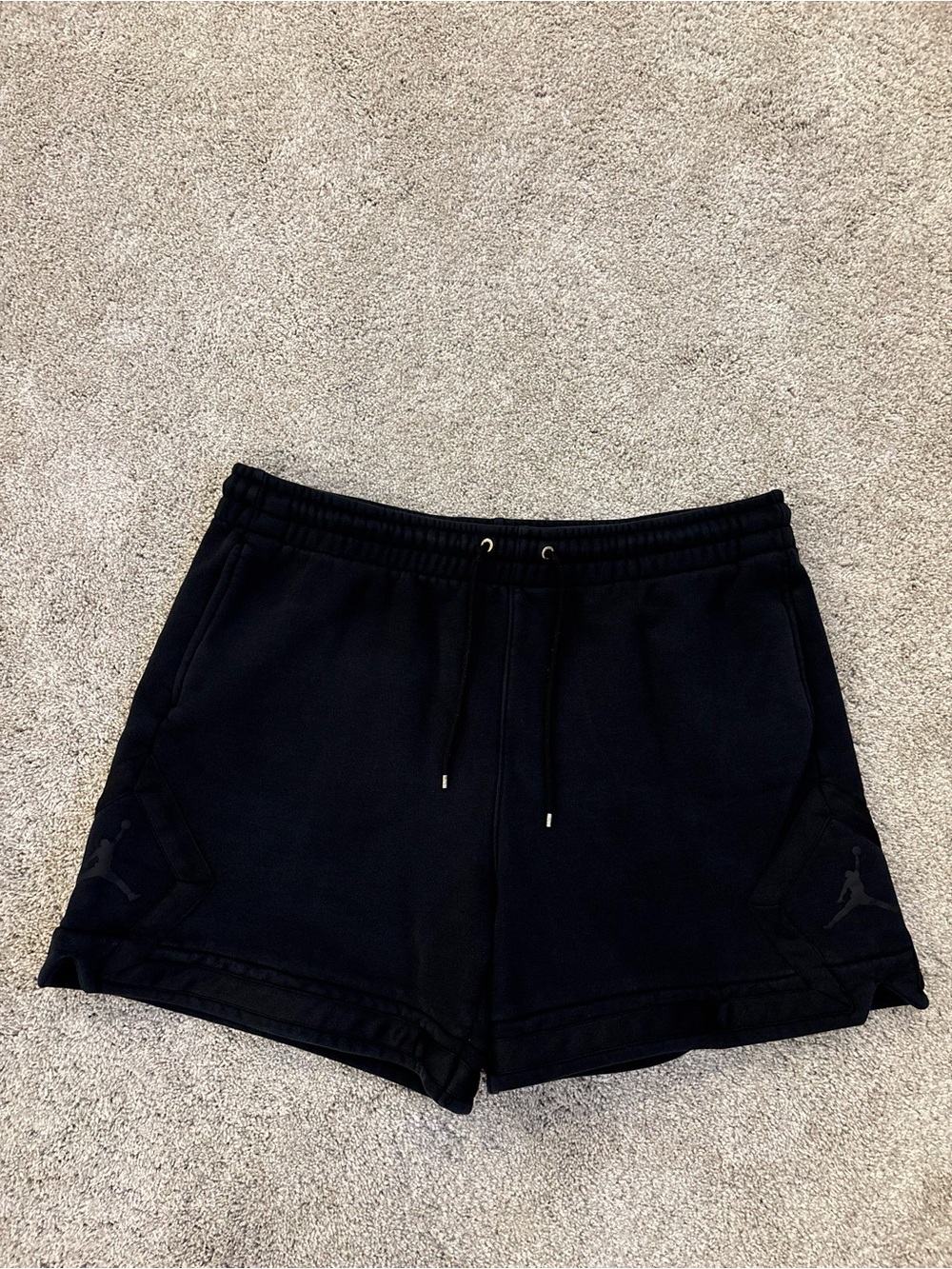 Jordan Flight Fleece Diamond Basketball Shorts Womens XL Black Lifestyle